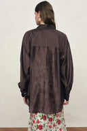 Anja locker geschnittenes Hemd aus glänzendem Organza-Seide