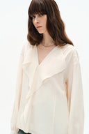 Karina V Neck Top in Matte Acetate