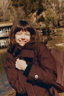 Monica Wasser- und Windabweisende Daunenjacke mit Pelzkragen aus Dreifach-Schutz Mantelstoff