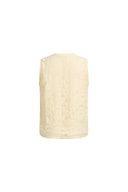 Charlotte Marigold Lace Embroidery Sleeveless Top in Cotton