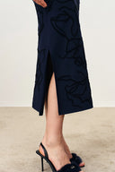 Stella Fringed Sleeveless Midi Dress in Cotton-Elite Yarn Knit
