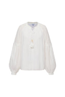 Vicky Puff Sleeve Top in Fine Cotton Voile