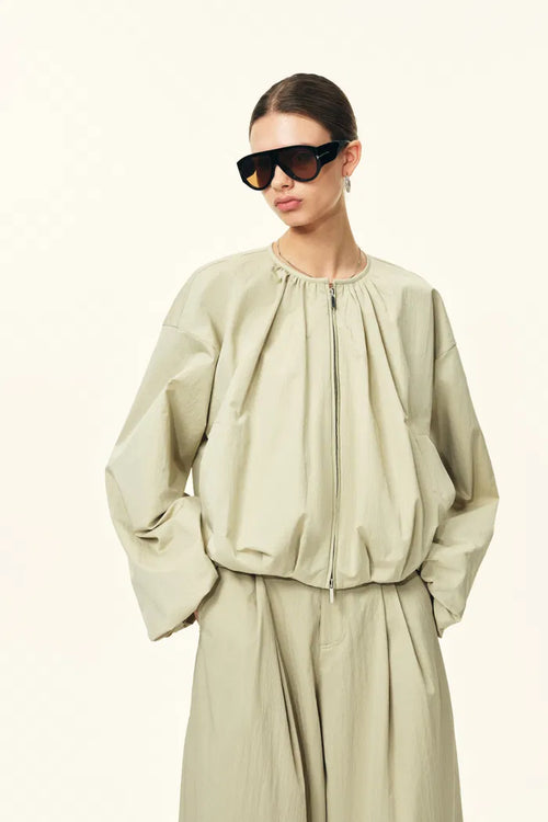 Sana Parachute Bomber Jacket and Pants Matching Set in Cotton