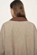 Dakota Tweed Baseball Jacket in Wool