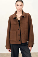 Rowan Two Tone Reversible Jacket in  Double Face Merino Wool