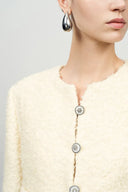 Grasse Textured Boxy Jacket in Boucle Wool Alpaca