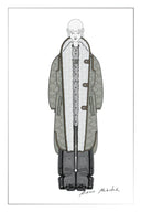 Xenia Robe Style Two Tone Down Jacket in High Density Down Proof with Graphene Lining