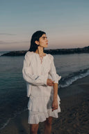 Vicky Ruffle Mini Skirt in Fine Cotton Voile