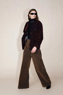 Taylor Abnehmbarer Gürtel Bedruckte Jeans aus Baumwoll-Denim