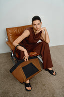 Brera Convertible Tote Bag Large in Full Grain Leather and Suede