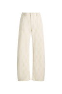 Thalia Argyle Jeans mit Fassbein aus Jacquard-Denim
