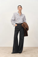 Yori lässige Jeans mit weitem Bein aus Baumwoll-Denim