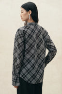 Fern Plaid Scarf Tie Blouse