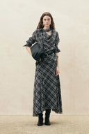 Fern Plaid Scarf Tie Blouse