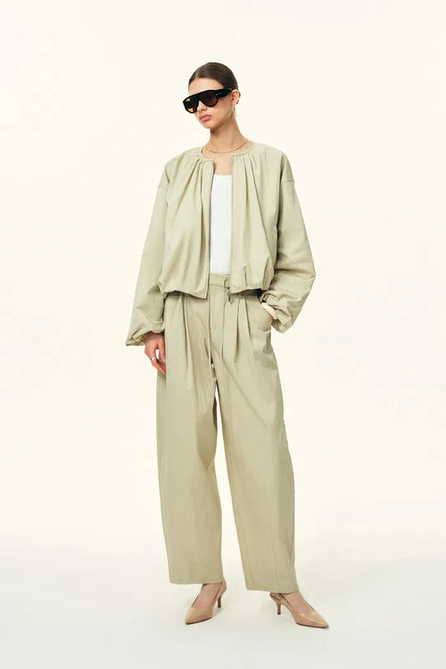 Sana Parachute Bomber Jacket and Pants Matching Set in Cotton