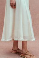 Paz Ruffle Maxi Dress in Acetate-Modal Blend