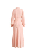 Grace pinkes Kleid aus Tupfen-Jacquard