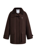 Monica Wasser- und Windabweisende Daunenjacke mit Pelzkragen aus Dreifach-Schutz Mantelstoff