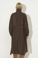 Finn Lightweight Belted Long Coat in 100% Wool