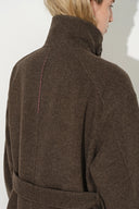 Finn Lightweight Belted Long Coat in 100% Wool