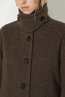 Finn Lightweight Belted Long Coat in 100% Wool