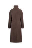 Finn Lightweight Belted Long Coat in 100% Wool