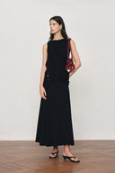 Florence  Asymmetrical Draped Sleeveless Top and Skirt Set in Cotton-Modal Blend Knit