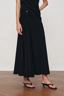 Florence  Asymmetrical Draped Sleeveless Top and Skirt Set in Cotton-Modal Blend Knit