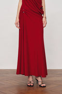Florence Asymmetrical Draped Sleeveless Top and Skirt Set in Cotton Modal Blend Knit
