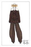 Freya Belted Low Waist Cropped Coat in Wool Blend