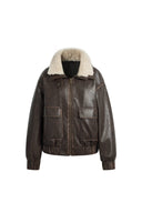 Gabriella Vintage Bomber Jacket in Vegan Leather