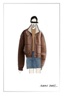 Gabriella Vintage Bomber Jacket in Vegan Leather