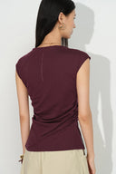 Gemma Ruched Short Sleeve Top