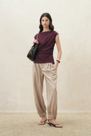 Gemma Ruched Short Sleeve Top