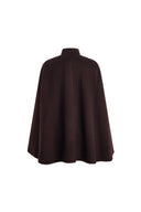 Gisela Cape Style Cropped Coat in Wool Cashmere