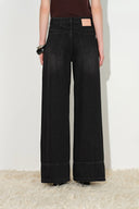 Glaire Wide-Leg-Jeans aus Baumwolldenim mit geschwungenem Passe