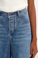 Glaire Zip Fly Straight Wide Leg Jeans in Lyocell Denim - Updated Fit