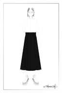 Gloria Pleated High Waist Skirt in Wool Blend
