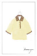 Hani Hand Crochet Polo Knit Top