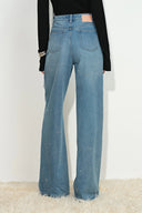 Harper Bow verzierte Jeans aus Baumwoll-Denim