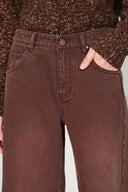 Harreit Vintage-Jeans mit Schlitzsaum und geradem Bein aus Baumwolldenim