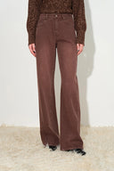 Harreit Vintage-Jeans mit Schlitzsaum und geradem Bein aus Baumwolldenim