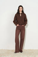 Harreit Vintage-Jeans mit Schlitzsaum und geradem Bein aus Baumwolldenim
