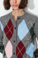 Cardigan corto aderente Hart Argyle in misto lana
