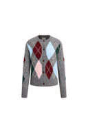 Cardigan corto aderente Hart Argyle in misto lana