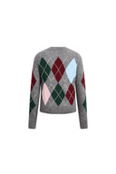 Cardigan corto aderente Hart Argyle in misto lana