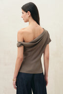 Hazel Ruched One Shoulder Top