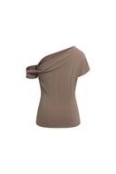Hazel Ruched One Shoulder Top