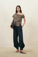 Hazel Ruched One Shoulder Top
