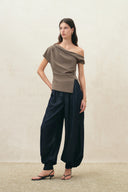Hazel Ruched One Shoulder Top